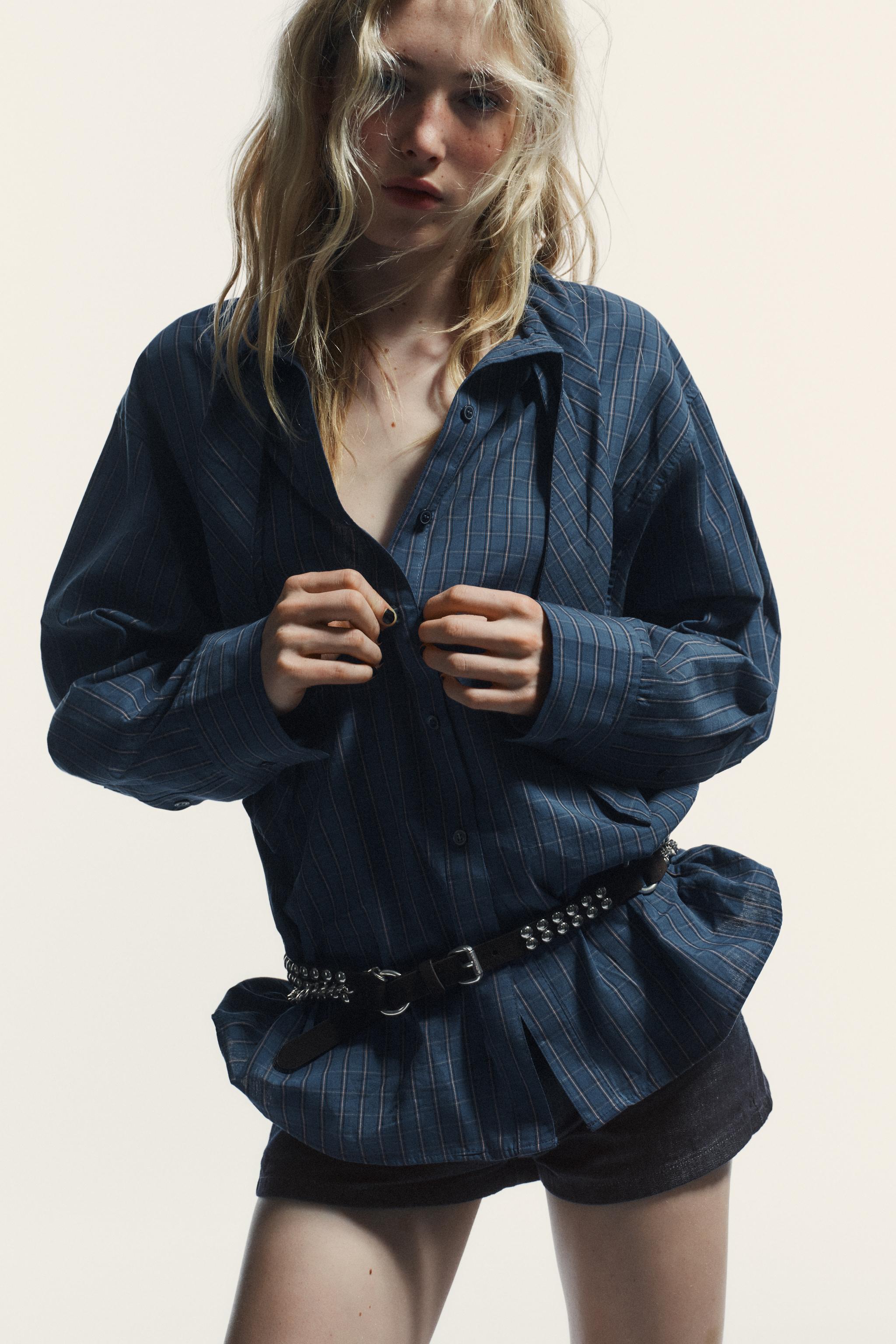 CHEMISE FOULARD À CARREAUX EN COTON